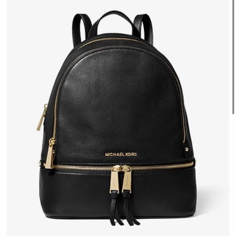 Michael Kors Black Rhea Backpack